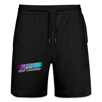 40th Birthday Gift Birthday Quote 40 Years - Stanley/Stella Trainer Unisex Organic Jogging Shorts - black - Front - Nik (191cm) & Marisol (170cm)