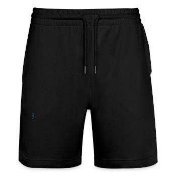 FischerS fighter. Blue tones - Stanley/Stella Trainer Unisex Organic Jogging Shorts - black - Front - Nik (191cm) & Marisol (170cm)