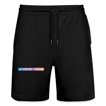 Équipage Cancun - Short de jogging bio TRAINER Stanley/Stella unisexe - noir - Devant - Nik (191cm) & Marisol (170cm)