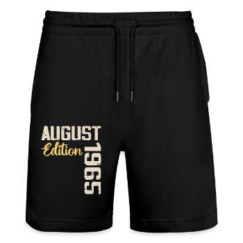 Anniversary August 1965 - Limited Edition August 1965 - Stanley/Stella Trainer Unisex Organic Jogging Shorts - black - Front - Nik (191cm) & Marisol (170cm)