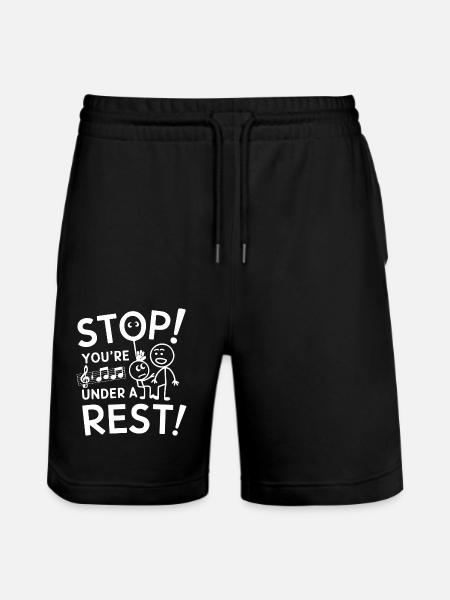 Funny Music Design For Men Women Music Teacher - Stanley/Stella Trainer Unisex Organic Jogging Shorts - black