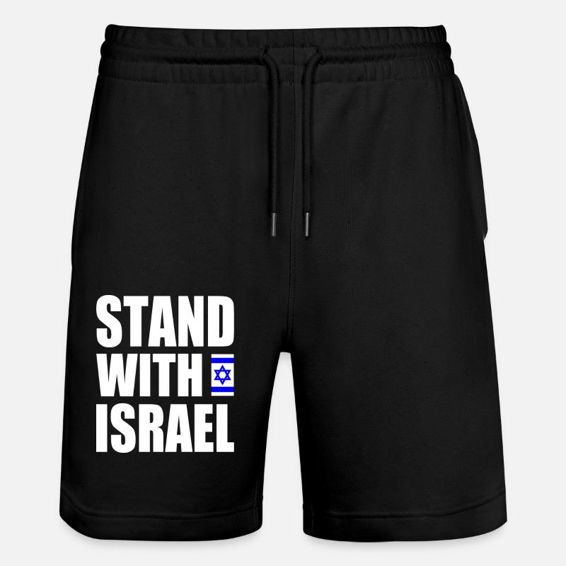 Stand with israel - Stanley/Stella Trainer Unisex Organic Jogging Shorts - black