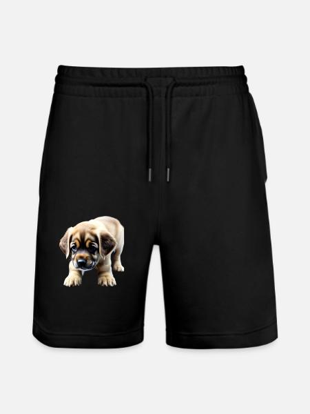 Puppy run - Stanley/Stella Unisex Bio Joggingshorts Trainer  - Schwarz