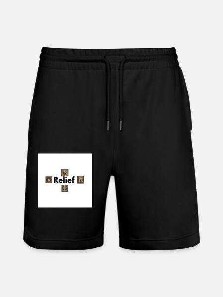 RELIEF - Stanley/Stella Trainer Unisex Organic Jogging Shorts - black