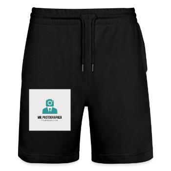 Fotograf - Stanley/Stella Unisex Bio Joggingshorts Trainer  - Schwarz - Vorne - Nik (191cm) & Marisol (170cm)