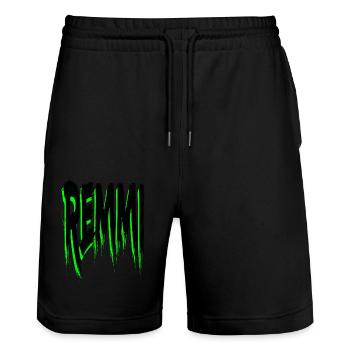 REMMI - Short de jogging bio TRAINER Stanley/Stella unisexe - noir - Devant - Nik (191cm) & Marisol (170cm)