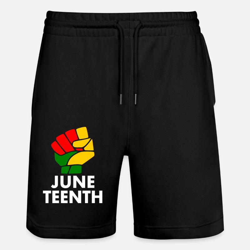 juneteenth - Stanley/Stella Unisex Bio Joggingshorts Trainer  - Schwarz