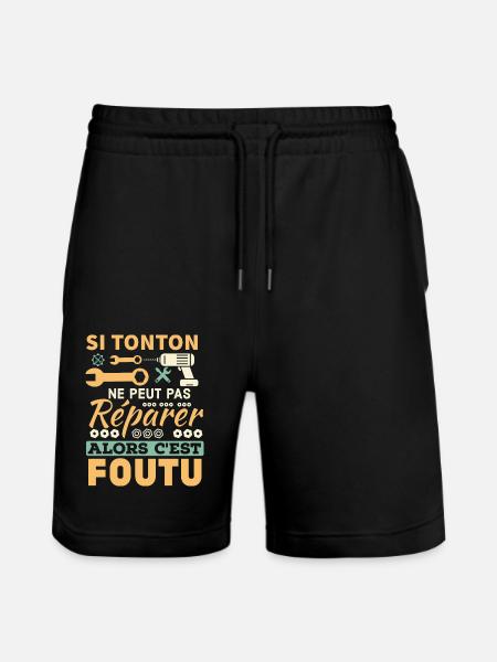 Tonton bricoleur - Short de jogging bio TRAINER Stanley/Stella unisexe - noir