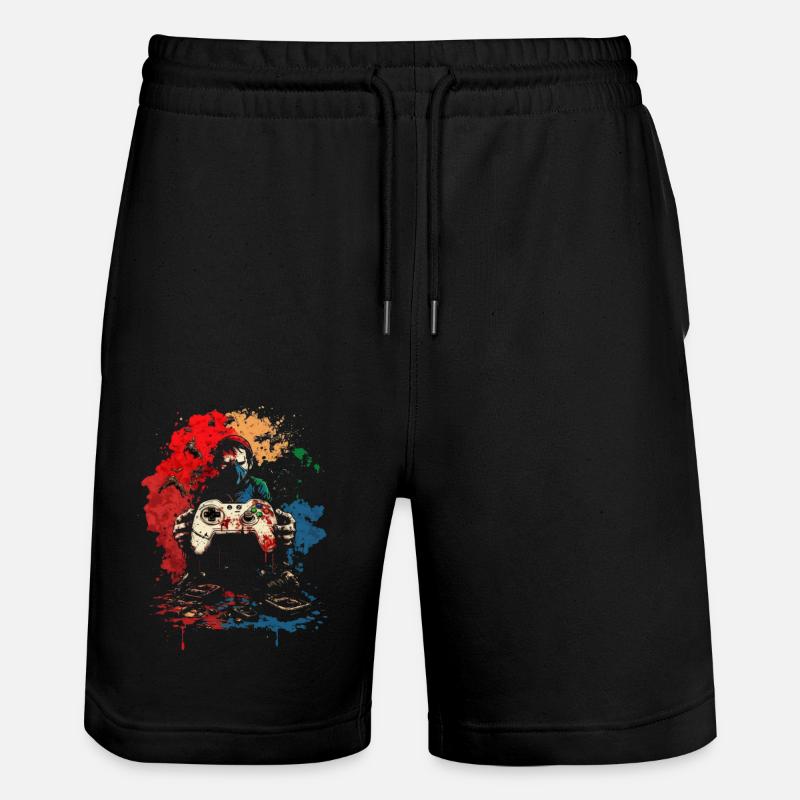 Gaming - Stanley/Stella Unisex Bio Joggingshorts Trainer - Schwarz