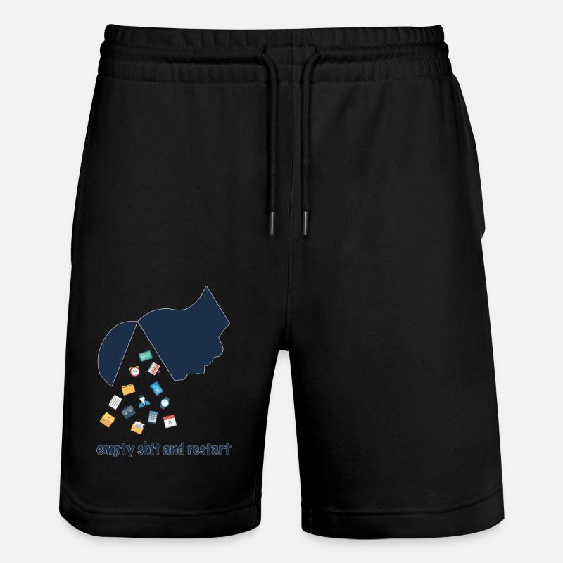 empty shit and restart - Stanley/Stella Unisex Bio Joggingshorts Trainer - Schwarz