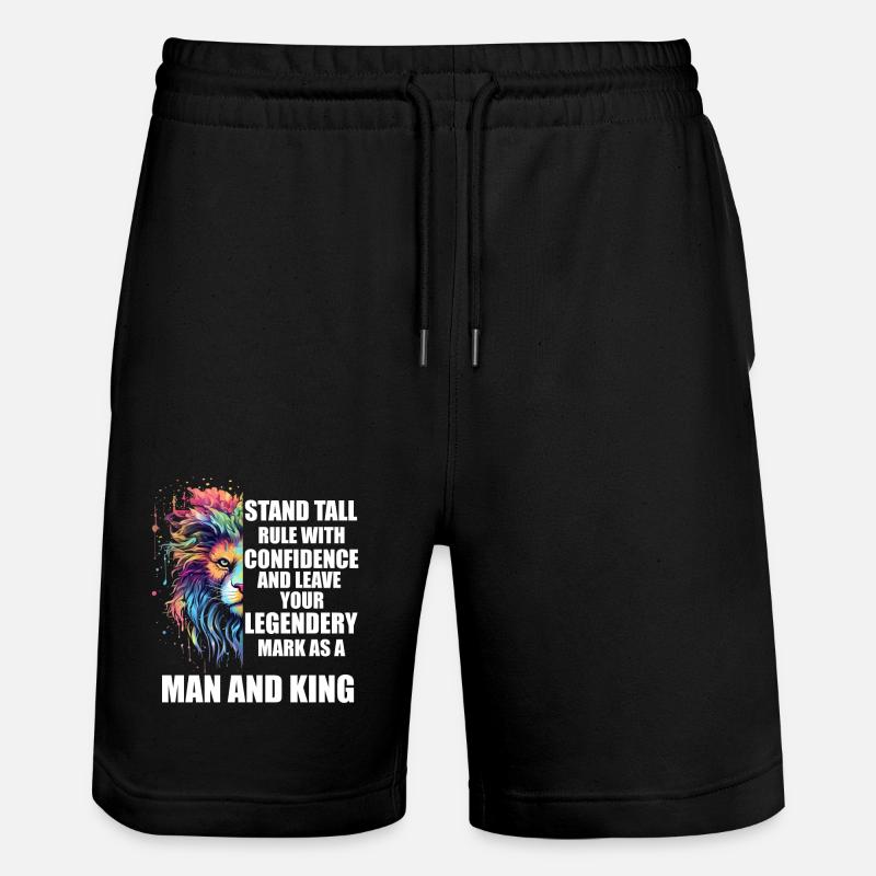 Man and King - Stanley/Stella Unisex Bio Joggingshorts Trainer  - Schwarz