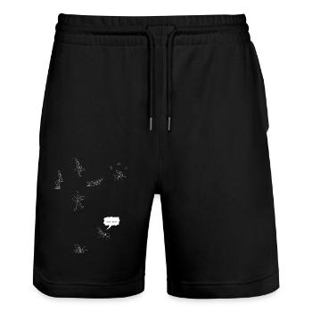 Fourmis - Short de jogging bio TRAINER Stanley/Stella unisexe - noir - Devant - Nik (191cm) & Marisol (170cm)