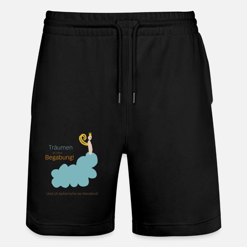 Träumen ist eine Begabung - Stanley/Stella Unisex Bio Joggingshorts Trainer  - Schwarz