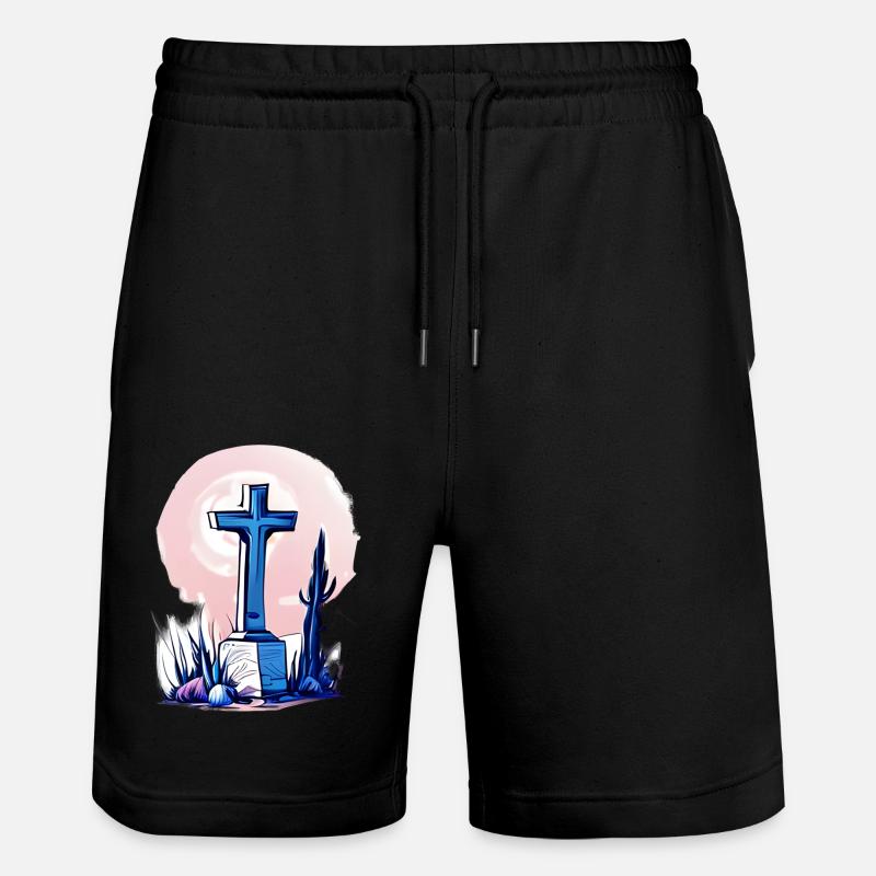 Croix sur une tombe - Short de jogging bio TRAINER Stanley/Stella unisexe - noir
