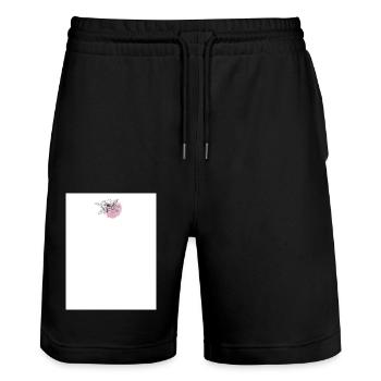 Pastel Floral Design - Short de jogging bio TRAINER Stanley/Stella unisexe - noir - Devant - Nik (191cm) & Marisol (170cm)