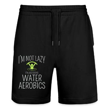 Aquagym Fitness aquatique Aqua Exercice - Short de jogging bio TRAINER Stanley/Stella unisexe - noir - Devant - Nik (191cm) & Marisol (170cm)