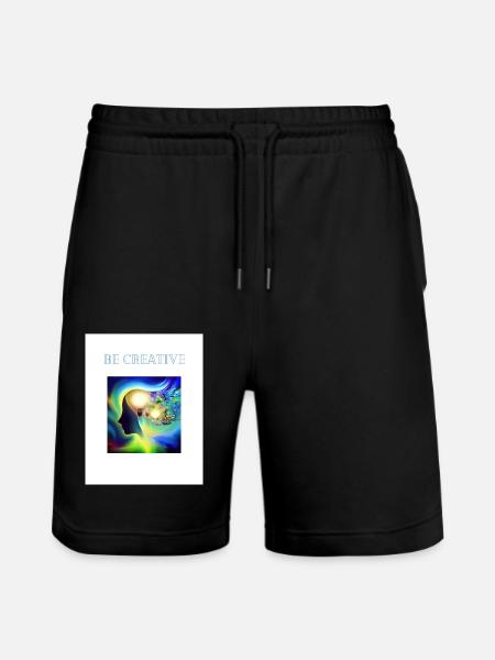 Be creative - Stanley/Stella Trainer Unisex Organic Jogging Shorts - black