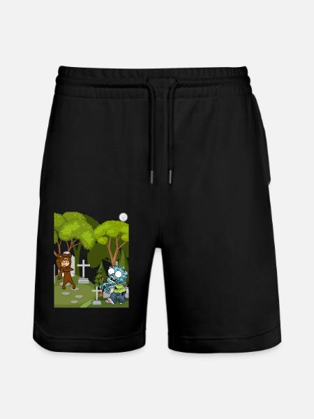 Graveyard of the Zombies - Stanley/Stella Trainer Unisex Organic Jogging Shorts - black