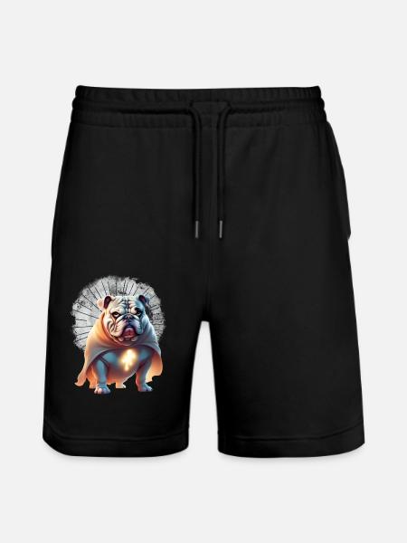 Bulldog Halloween Dog Dogs - Stanley/Stella Trainer Unisex Organic Jogging Shorts - black