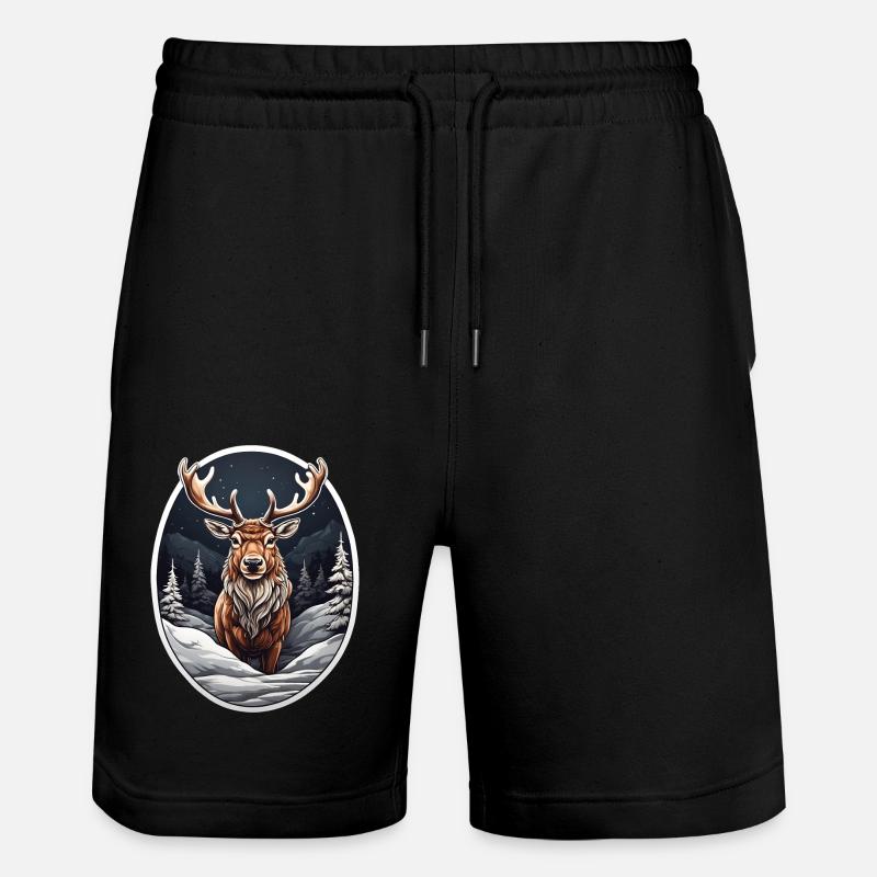 Renne dans la neige - Short de jogging bio TRAINER Stanley/Stella unisexe - noir