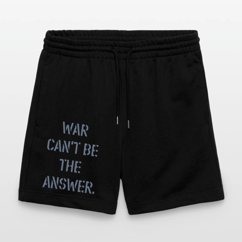 Against War Peace Statement Demo Stanley/Stella Trainer Unisex Organic Jogging Shorts