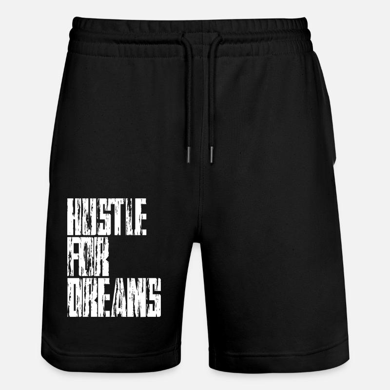 Hustle for Dreams - Stanley/Stella Trainer Unisex Organic Jogging Shorts - black