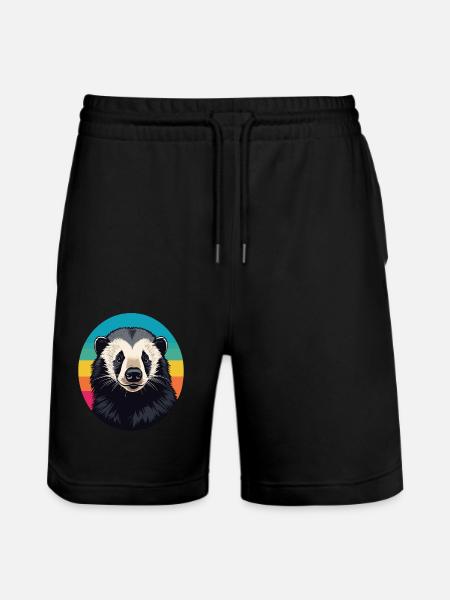 Honey Badger - Stanley/Stella Trainer Unisex Organic Jogging Shorts - black