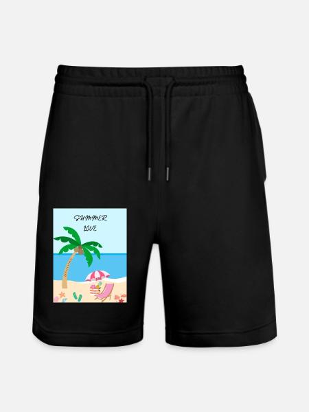 Summer Love - Stanley/Stella Unisex Bio Joggingshorts Trainer - Schwarz