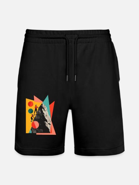 Kolaż Pary Wspinaczy - Ekologiczne spodenki dresowe typu unisex Stanley/Stella Trainer - czarny