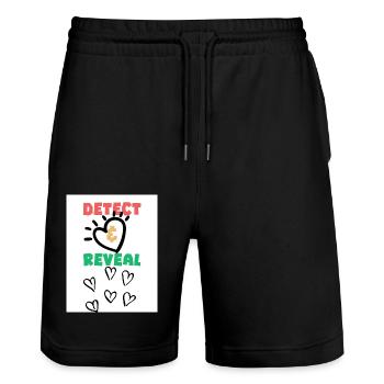 Erkennen von Enthüllungen. Erkennen von Enthüllungen. - Stanley/Stella Unisex Bio Joggingshorts Trainer  - Schwarz - Vorne - Nik (191cm) & Marisol (170cm)