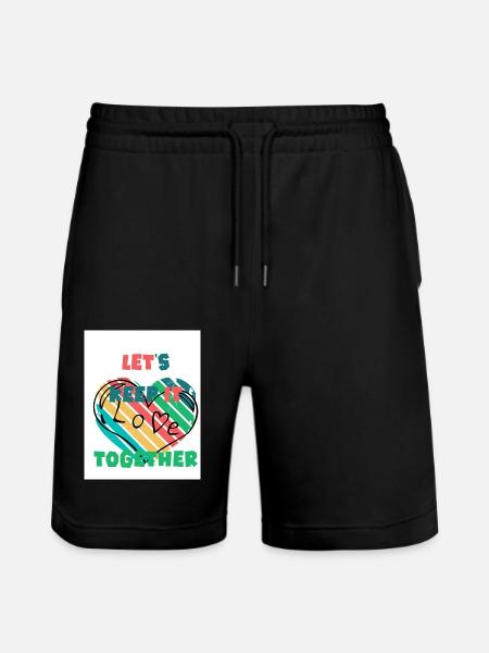 Restons ensemble. Amour. - Short de jogging bio TRAINER Stanley/Stella unisexe - noir
