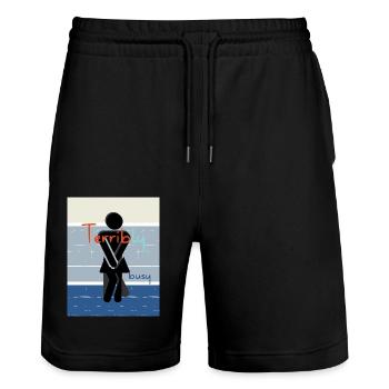 Monströs schrecklich beschäftigt. - Stanley/Stella Unisex Bio Joggingshorts Trainer  - Schwarz - Vorne - Nik (191cm) & Marisol (170cm)