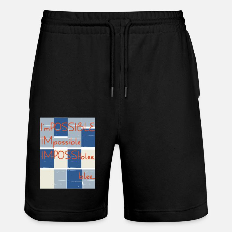 Impossible? Non.. Blee. Possible. - Short de jogging bio TRAINER Stanley/Stella unisexe - noir