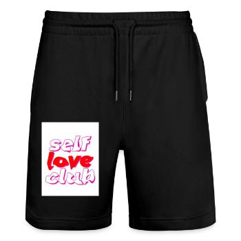 Self love club - Short de jogging bio TRAINER Stanley/Stella unisexe - noir - Devant - Nik (191cm) & Marisol (170cm)