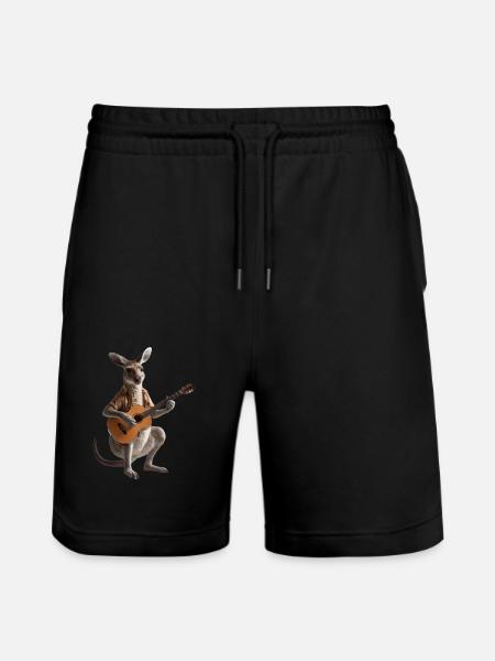 Känguru-Gitarre - Stanley/Stella Unisex Bio Joggingshorts Trainer  - Schwarz