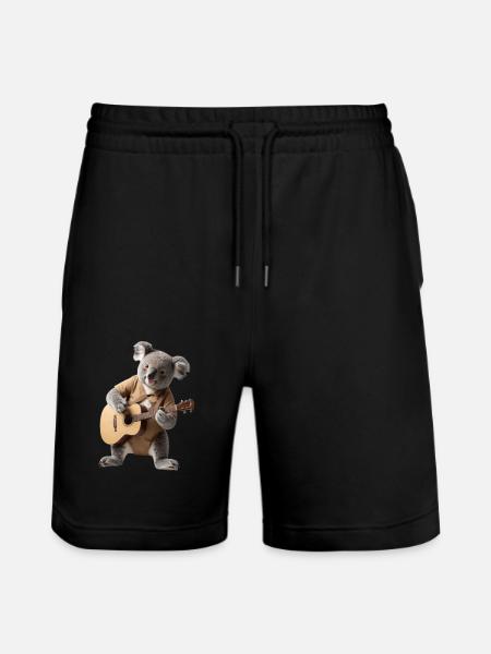 Koala Gitarre - Stanley/Stella Unisex Bio Joggingshorts Trainer  - Schwarz