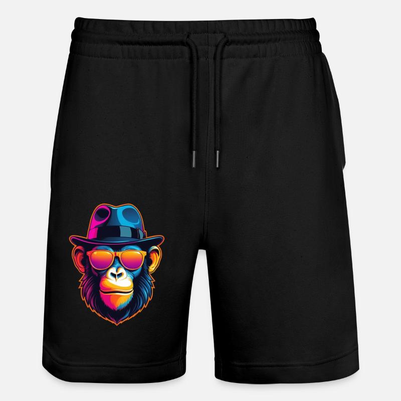 Neon Monkey - Stanley/Stella Trainer Unisex Organic Jogging Shorts - black