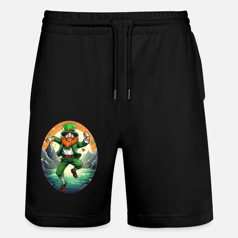 Danse trèfle de la Saint-Patrick - Short de jogging bio TRAINER Stanley/Stella unisexe - noir