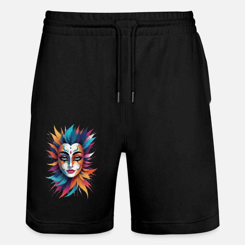 Masque orné de plume - Short de jogging bio TRAINER Stanley/Stella unisexe - noir