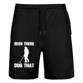 Metalldetektor - Stanley/Stella Unisex Bio Joggingshorts Trainer  - Schwarz - Vorne - Nik (191cm) & Marisol (170cm)