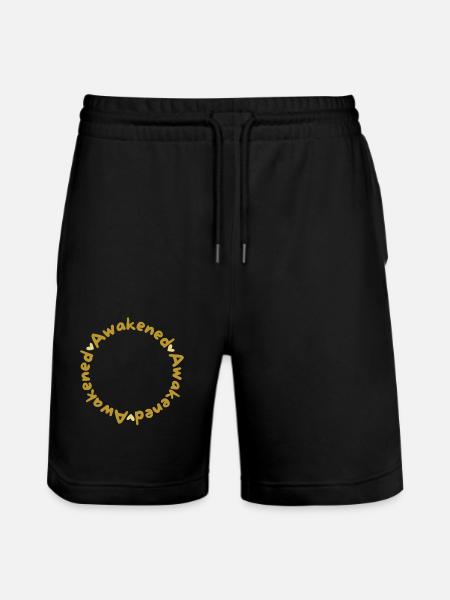 Awakened - Stanley/Stella Trainer Unisex Organic Jogging Shorts - black