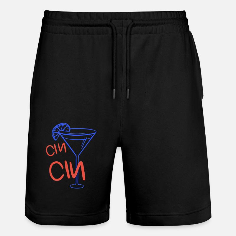 cin cin - Stanley/Stella Unisex Bio Joggingshorts Trainer  - Schwarz