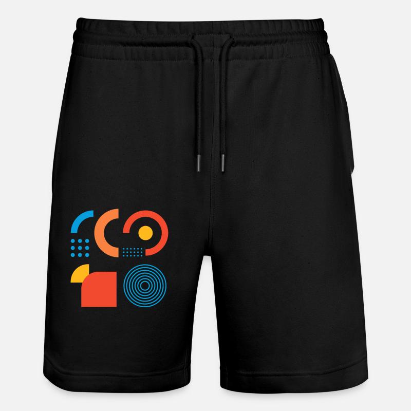 « Imprimé géométrique moderne » - Short de jogging bio TRAINER Stanley/Stella unisexe - noir