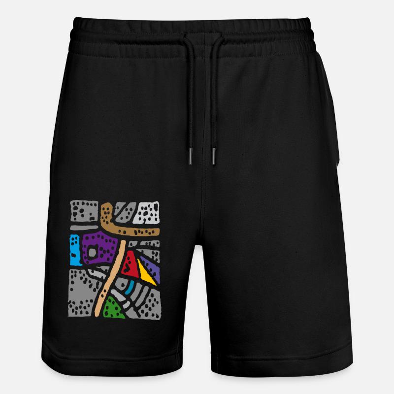 Couleurs Abstrait - Tapis - Short de jogging bio TRAINER Stanley/Stella unisexe - noir