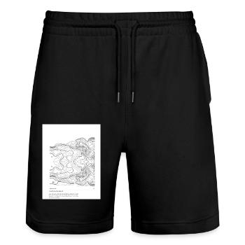 Jesus ist der Weg die Wahrheit und dals Leben - Stanley/Stella Unisex Bio Joggingshorts Trainer  - Schwarz - Vorne - Nik (191cm) & Marisol (170cm)