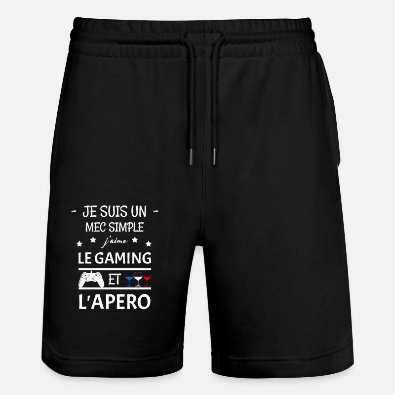 Humorous aperitif - Stanley/Stella Trainer Unisex Organic Jogging Shorts - black