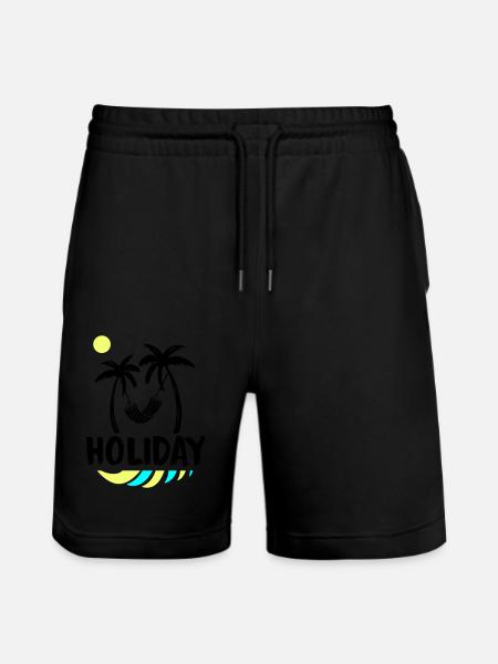 Palms Relax Holiday - Stanley/Stella Trainer Unisex Organic Jogging Shorts - black