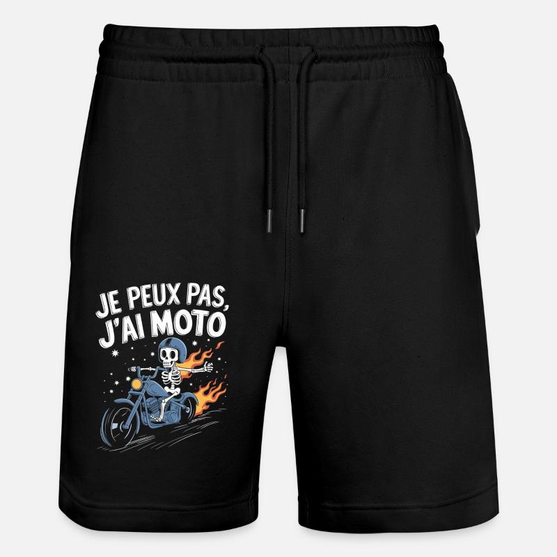 J'peux pas j'ai moto - Short de jogging bio TRAINER Stanley/Stella unisexe - noir