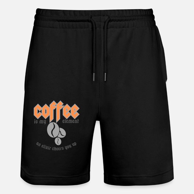 Coffee is my element - Stanley/Stella Unisex Bio Joggingshorts Trainer  - Schwarz
