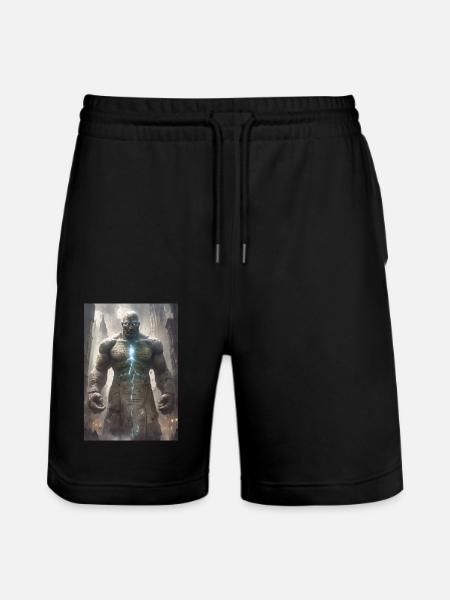 Golem Mythical Creature Gift - Stanley/Stella Trainer Unisex Organic Jogging Shorts - black